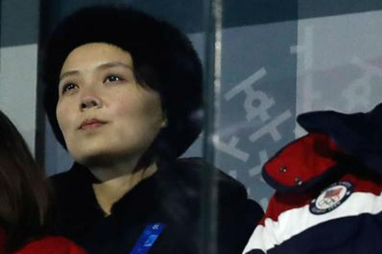 La sorella di Kim Jong-un, Kim Yo jong alle Olimpiadi in Corea del Sud (Afp)