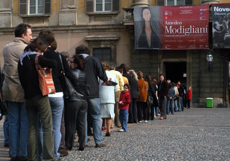 Mostra di Modigliani a Milano, immagine di repertorio (Fotogramma)