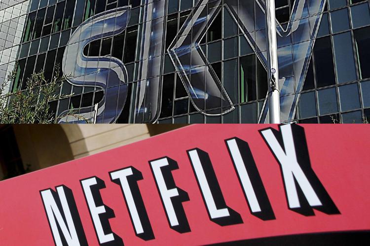 Sky (Fotogramma) e Netflix (Afp)