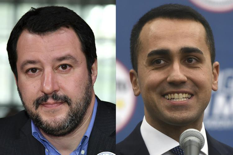 Matteo Salvini e Luigi Di Maio (AFP PHOTO)