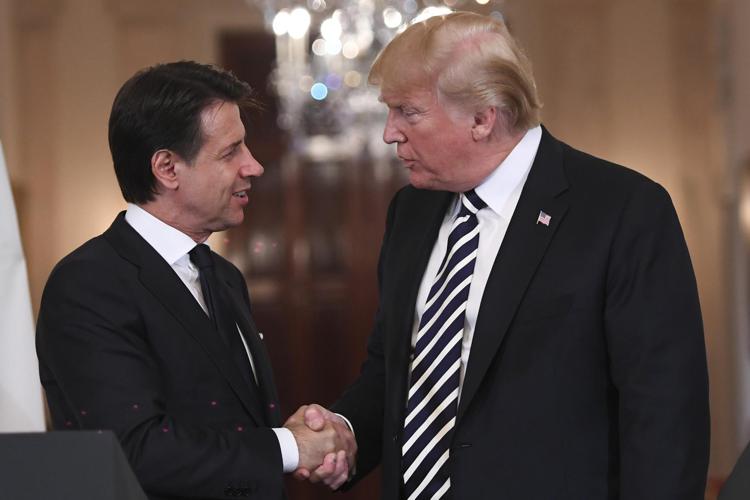 Donald Trump e Giuseppe Conte (AFP PHOTO)