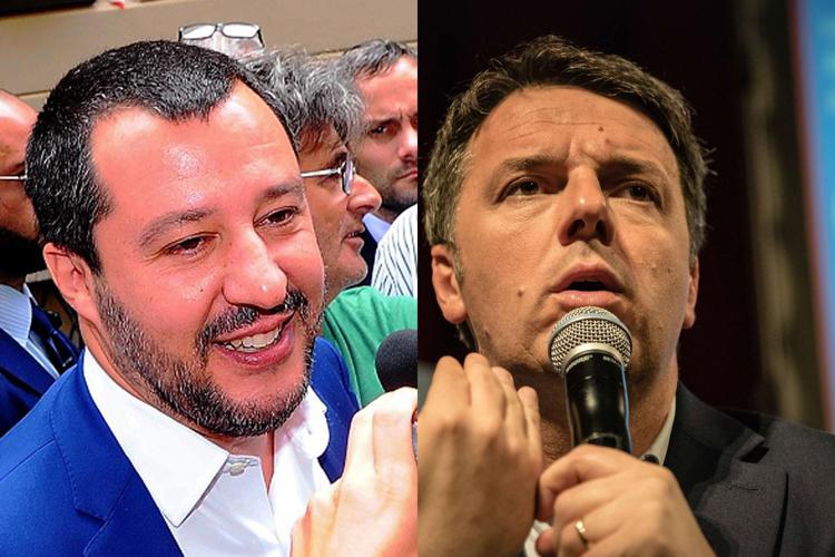 Salvini (Fotogramma) e Renzi (Fotogramma)