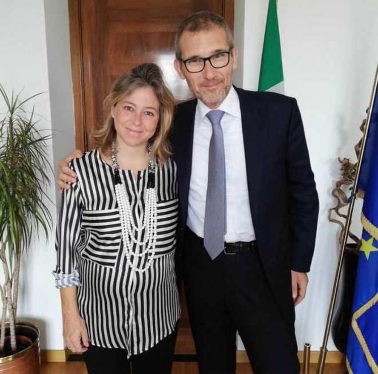 Alfonso Celotto con il ministro della Salute Giulia Grillo  - Instagram Giulia Grillo