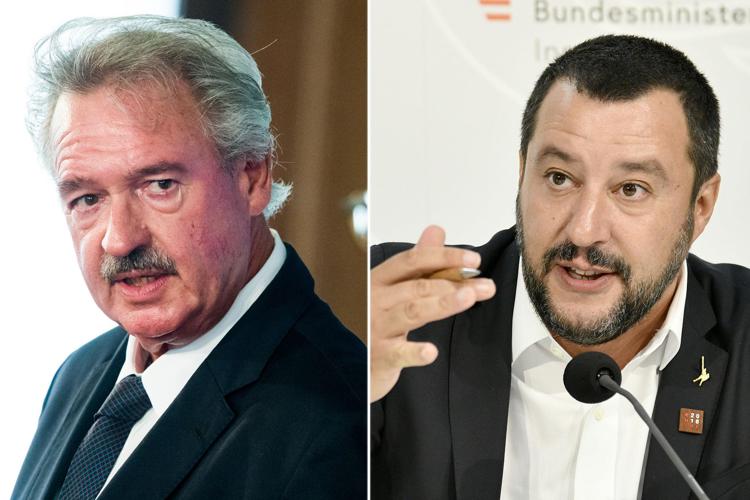 Matteo Salvini (R) and Jean Asselborn (L)