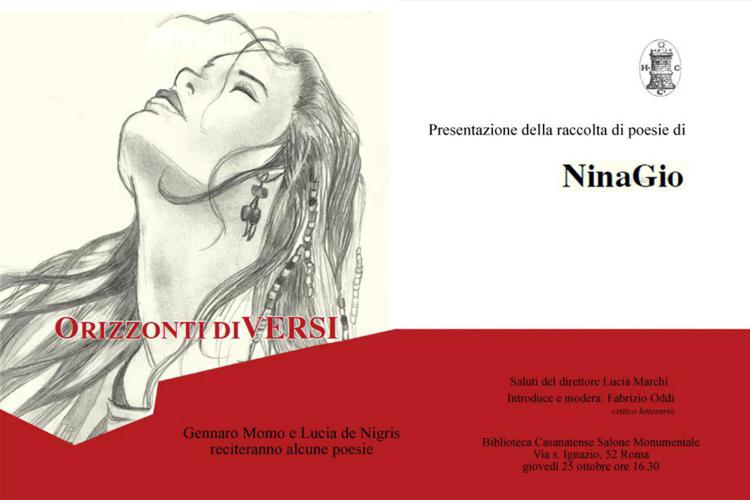 Poesia: 'Orizzonti diVersi' di Antonella Giordano alla biblioteca Casanatense