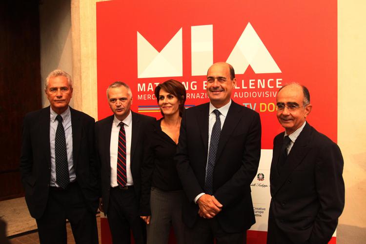 Francesco Rutelli, Nicola Borrelli, Lucia Milazzotto, Nicola Zingaretti e Giancarlo Leone - FOTOGRAMMA