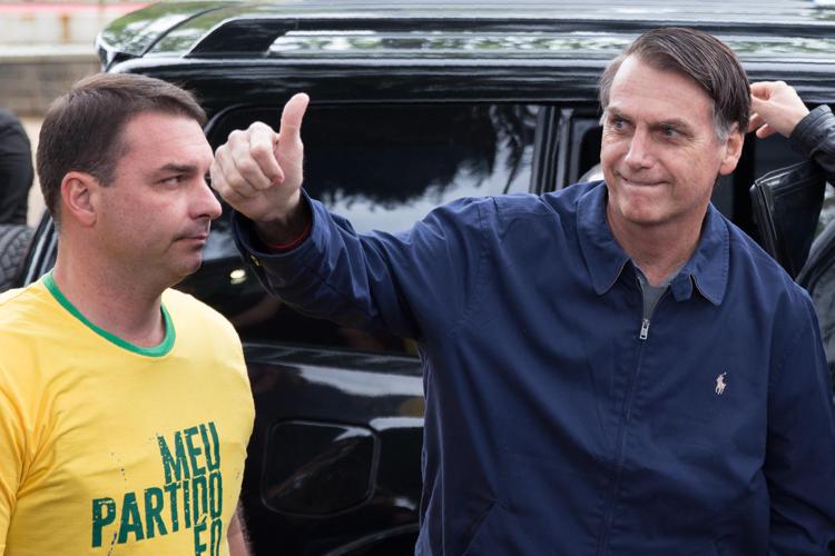 Jair Bolsonaro (a destra) candidato alle presidenziali del partito Social-liberale (AFP PHOTO)
