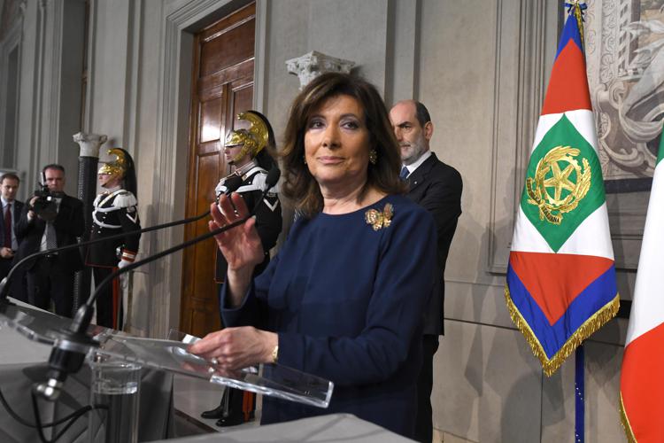 Il presidente del Senato Elisabetta Alberti Casellati (Foto AdnKronos)