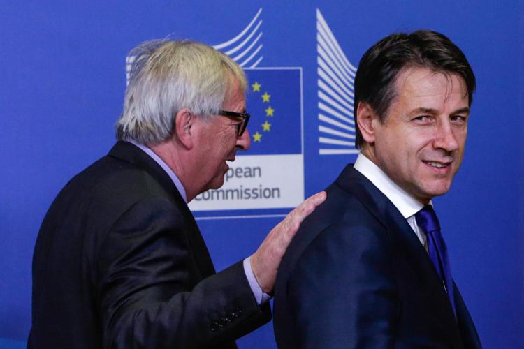 President of the European Commission, Jean-Claude Juncker (L) and Italian Prime Minister, Giuseppe Conte (R)Photo: AFP