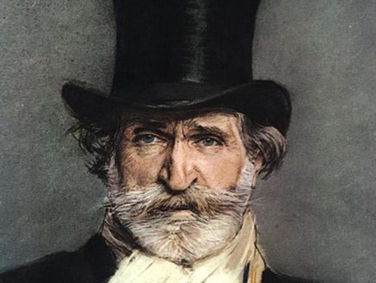Particolare del ritratto di Giuseppe Verdi realizzato da Giovanni Boldini