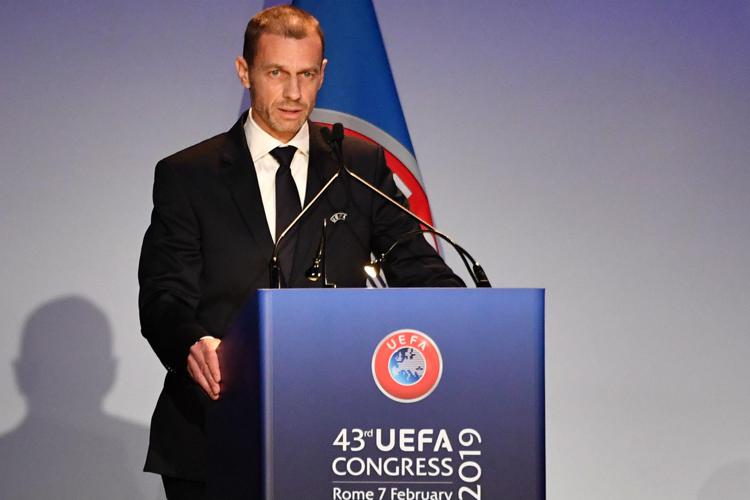 Il presidente Uefa, Aleksander Ceferin - (foto AFP)