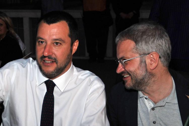 Matteo Salvini e Claudio Borghi (FOTOGRAMMA)