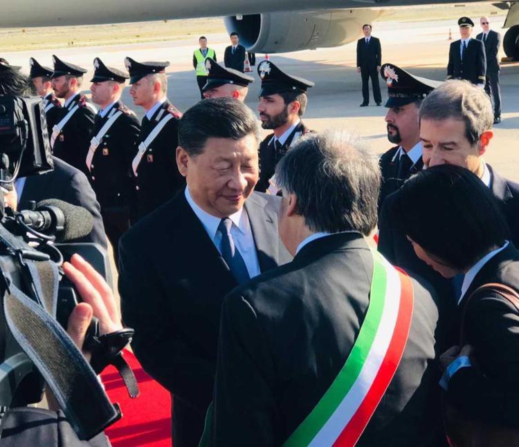 Leoluca Orlando saluta Xi Jinping