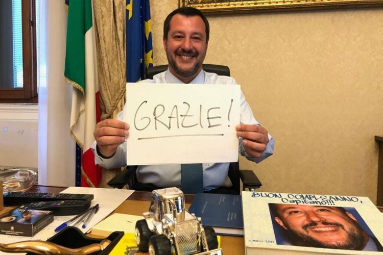 (foto da Twitter/Matteo Salvini)
