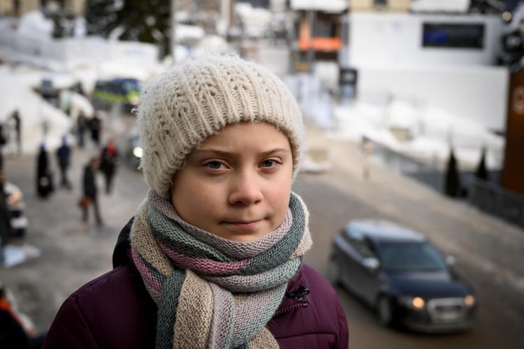 Greta Thunberg, simbolo della mobilitazione per il clima (Afp)