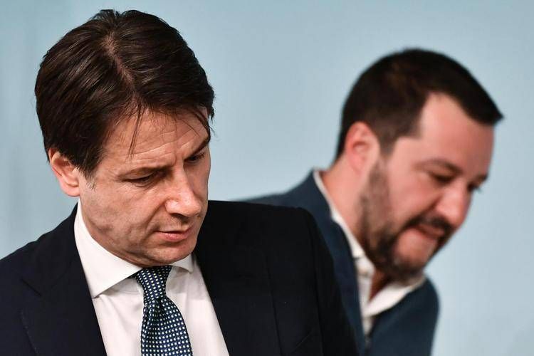 Giuseppe Conte  e Matteo Salvini (AFP)