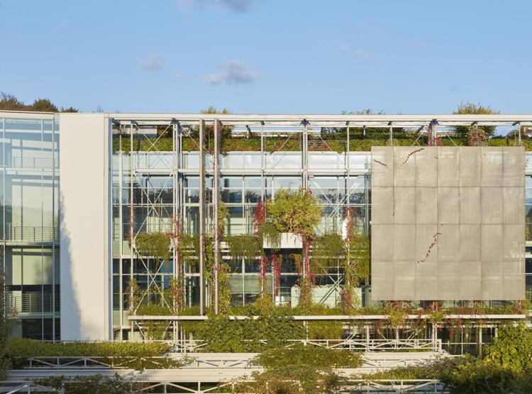 La 'fabbrica giardino' progettata dall’architetto Guido Canali, stabilimento di Prada a Valvigna (AR) - (courtesy of Prada)