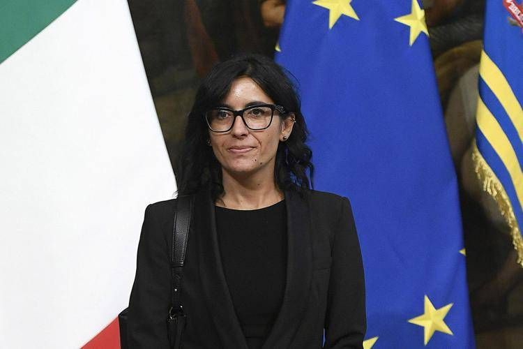 Fabiana Dadone durante la Cerimonia della Campanella a Palazzo Chigi (FOTOGRAMMA)