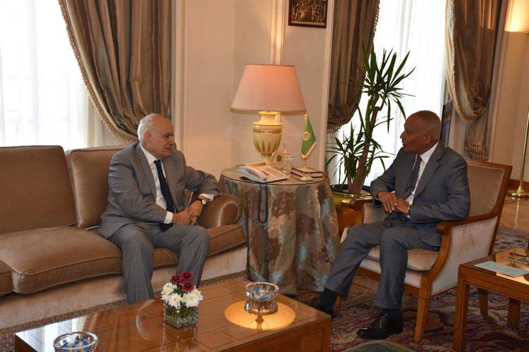 Salame (L) with  Aboul Gheit (R)