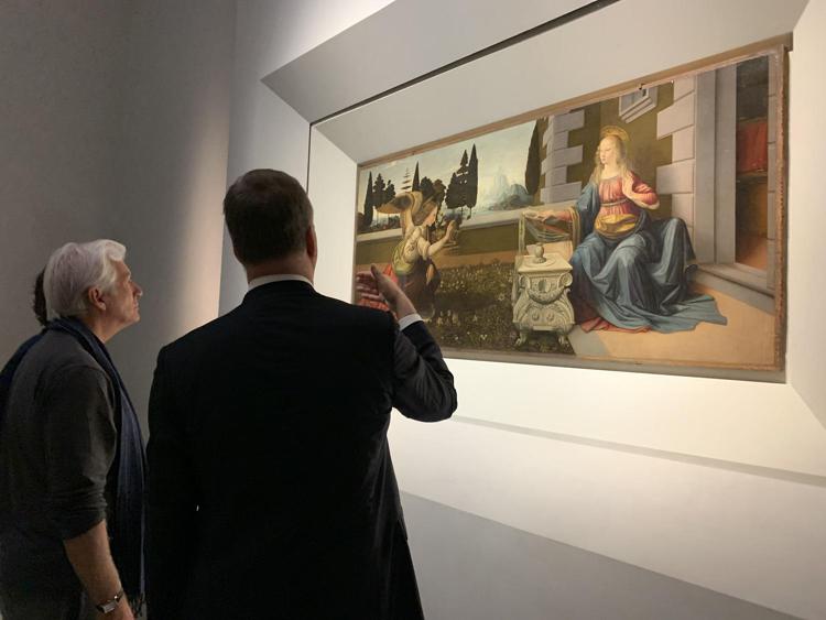 Richard Gere in visita agli Uffizi