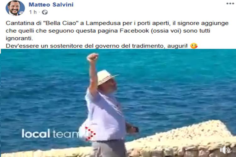 Salvini posta video da Lampedusa: 