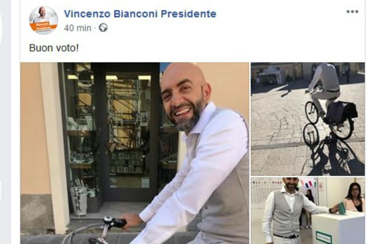 Elezioni Umbria, Bianconi in bici al seggio: 