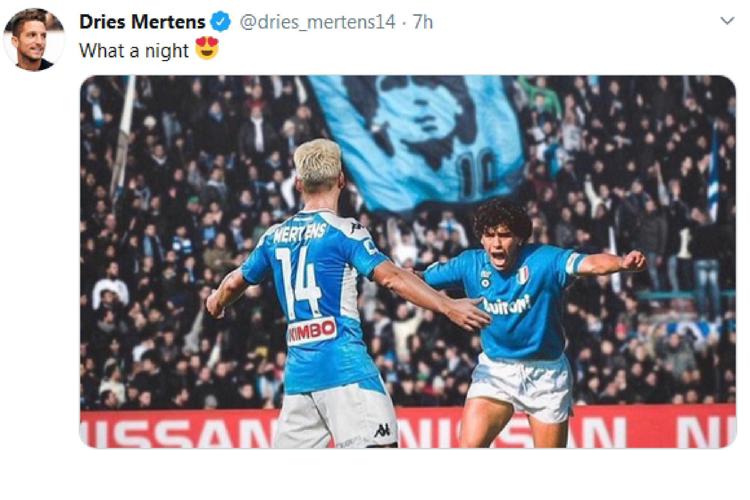 Dal profilo twitter di Dries Mertens