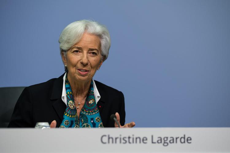 Christine Lagarde durante la sua prima conferenza stampa alla Bce - (Bce)