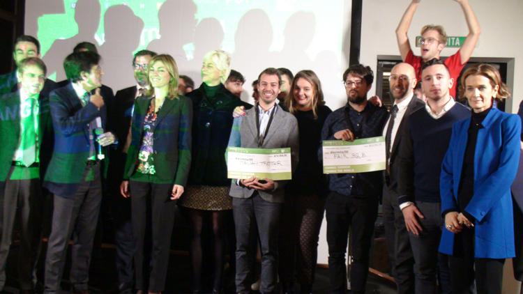 I vincitori con la sottosegretaria al Mibact Lorenza Bonaccorsi (Foto Adnkronos/Labitalia)