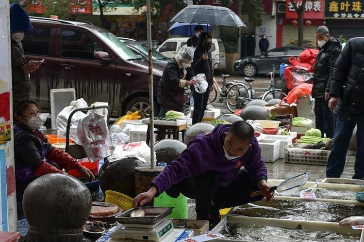 A market in Wuhan