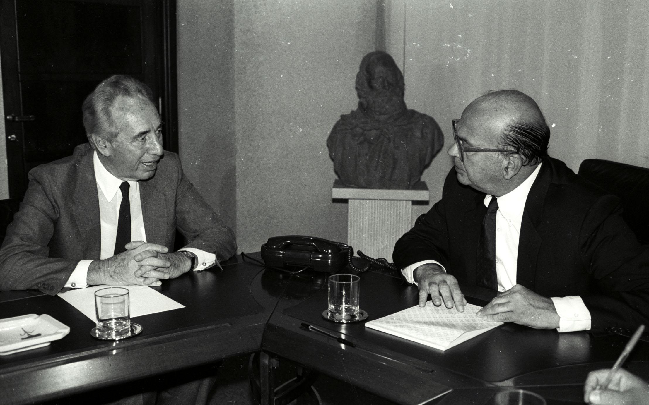 Con il presidente israeliano Simon Peres
