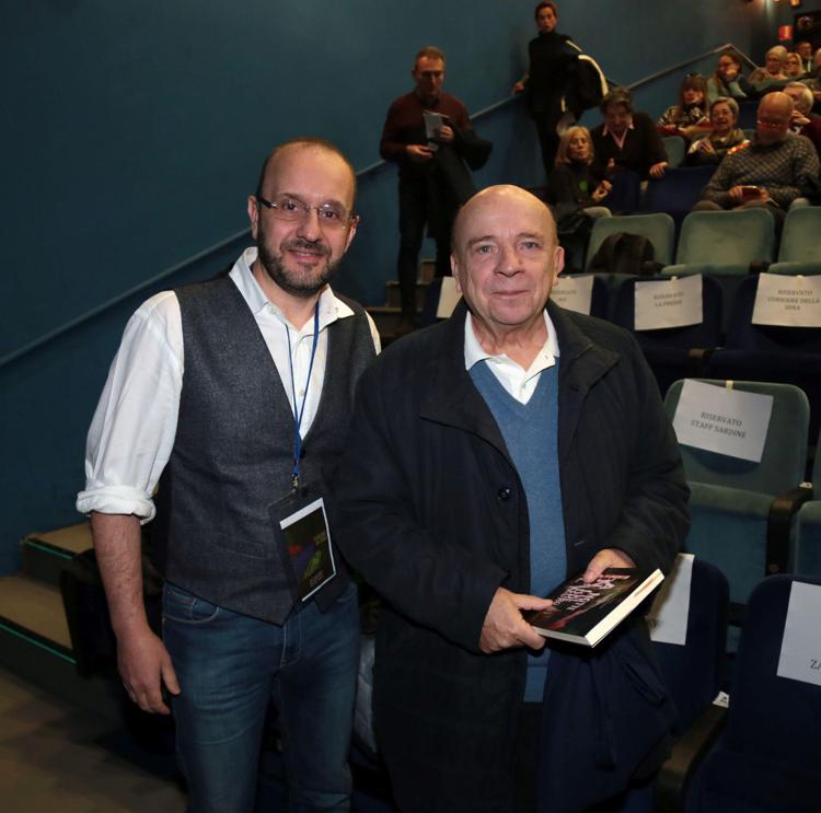 Gustavo Zagrebelsky con Mauro Berruto al teatro Erba (foto Fotogramma) - FOTOGRAMMA