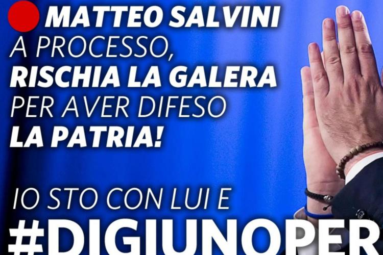Gregoretti, Lega lancia 'Digiuno per Salvini'