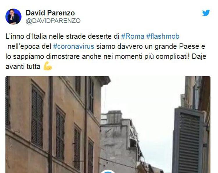 #flashmob alla finestra, Italia canta l'Inno di Mameli