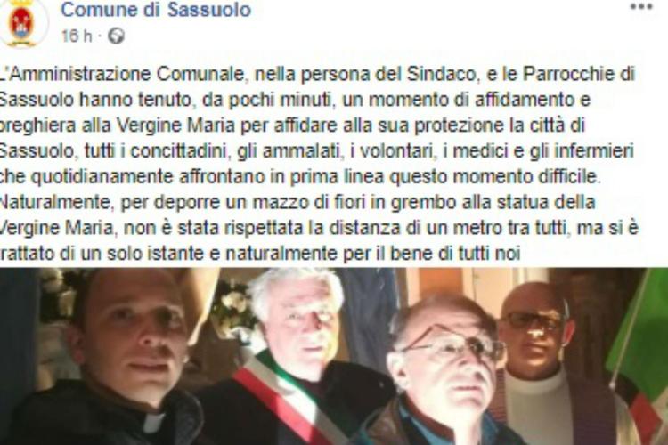 (Foto dal profilo Facebook del Comune di Sassuolo)