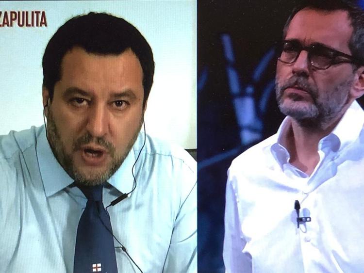 Salvini a Piazzapulita dopo 3 anni: 