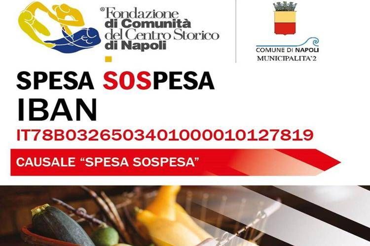 Coronavirus, Fondazione Comunità Centro Storico di Napoli sostiene progetto ‘Spesa sospesa’