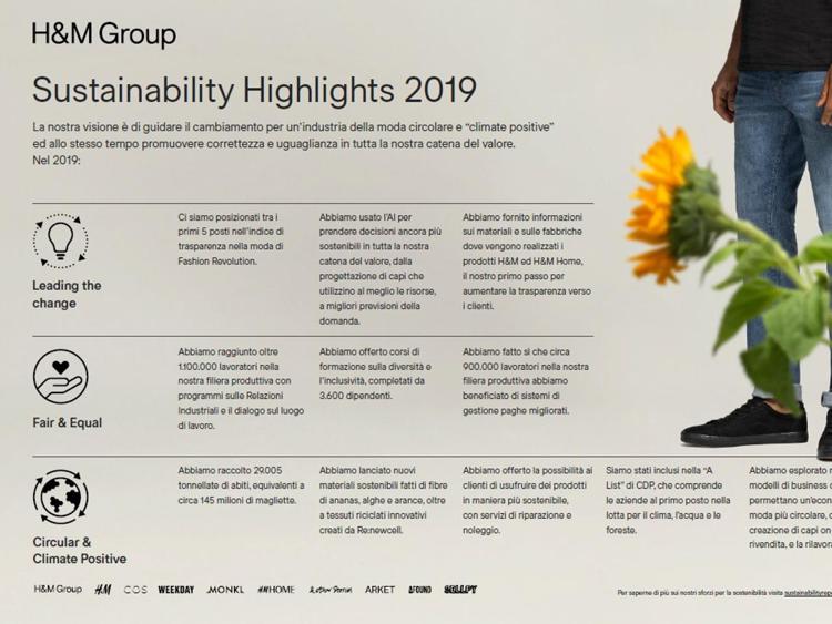 Sostenibilità: per una moda 'circolare e climate positive', il Report di H&M