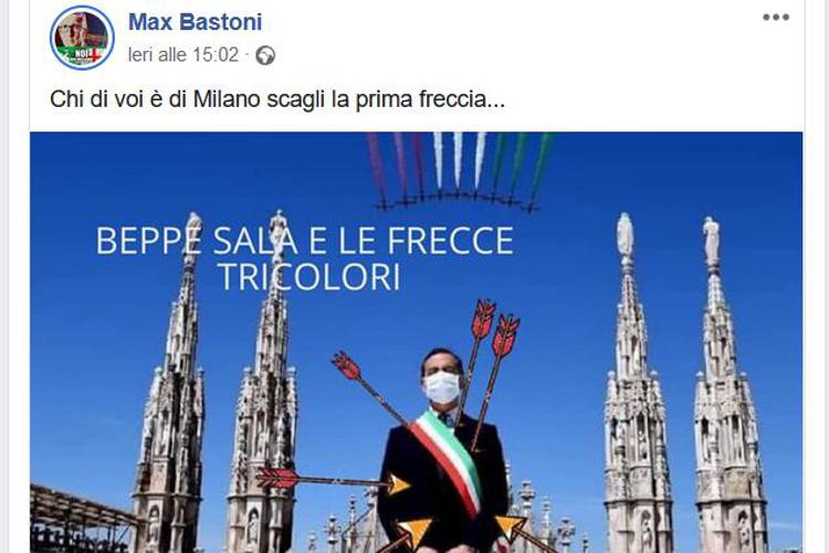 Foto dalla pagina Fb del consigliere leghista Massimiliano Bastoni