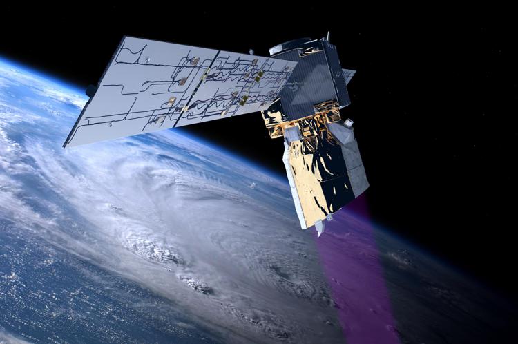 Il satellite Aeolus  (Foto ESA/Atg metalab)      