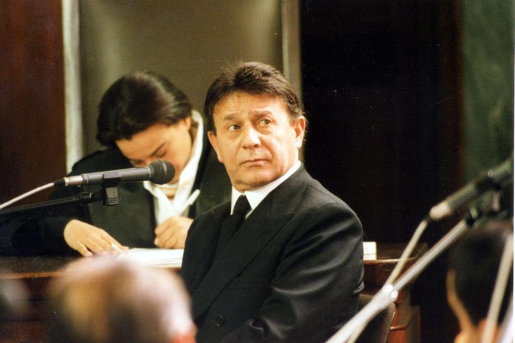 Flavio Carboni al processo Banco Ambrosiano (Fotogramma)