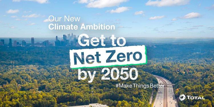 Sostenibilità: Total, emissioni zero entro il 2050