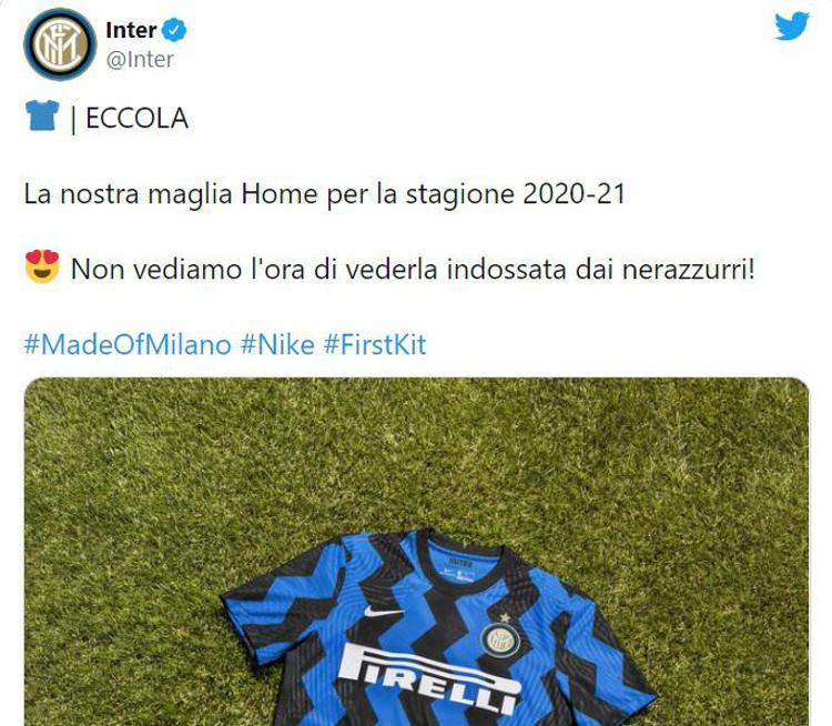 Inter, Twitter boccia la nuova maglia: 