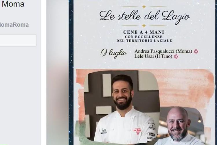 Poker di chef stellati al 'Moma' per 'Le stelle del Lazio'