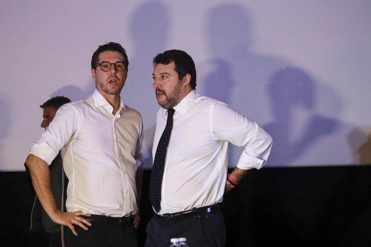 Nicola Molteni e Matteo Salvini (Fotogramma)