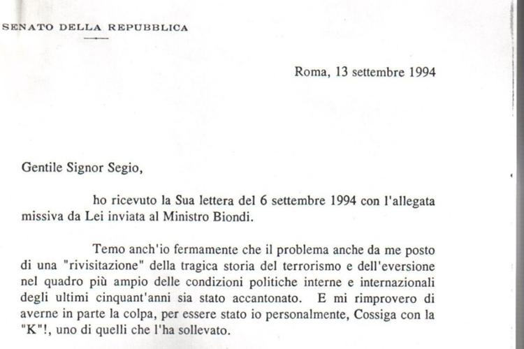 Cossiga, l'ex Prima Linea Segio: 