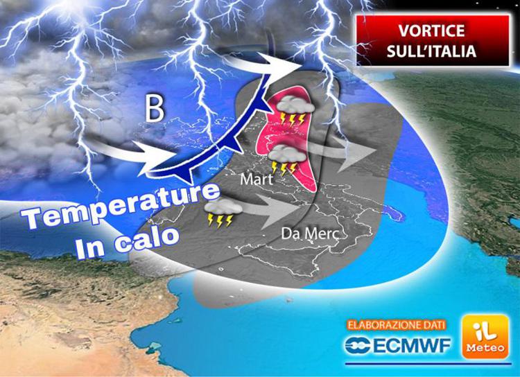 Meteo, ciclone carico di temporali sull'Italia: ecco dove