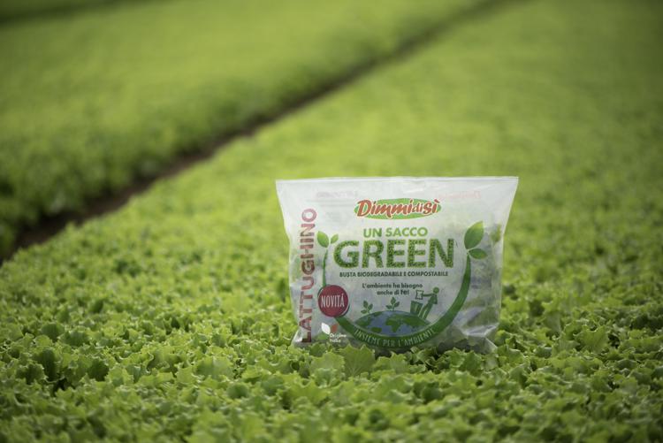 Sostenibilità: con Novamont l'insalata DimmidiSì diventa 'Un sacco green'