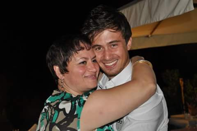 Giuseppe Lena con la madre