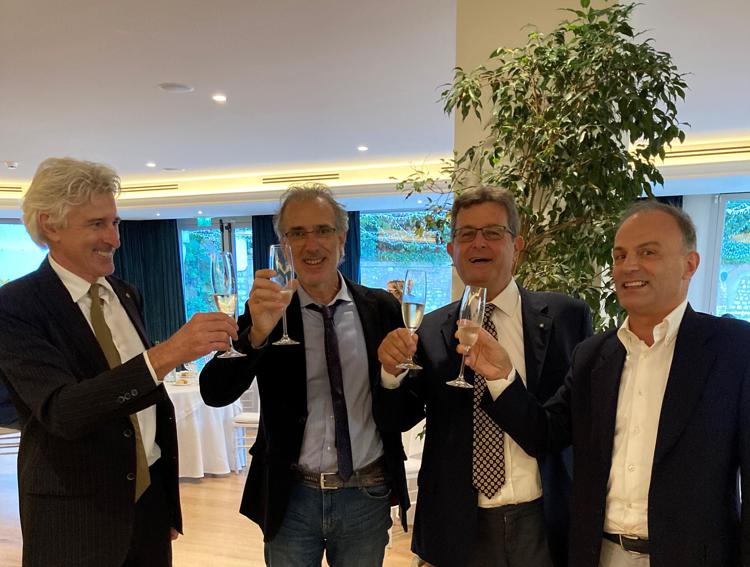 Nella foto da sinistra: Claudio Tausani, Dino Elisei, Paolo Moscioni (presidente uscente), Mauro Arioli